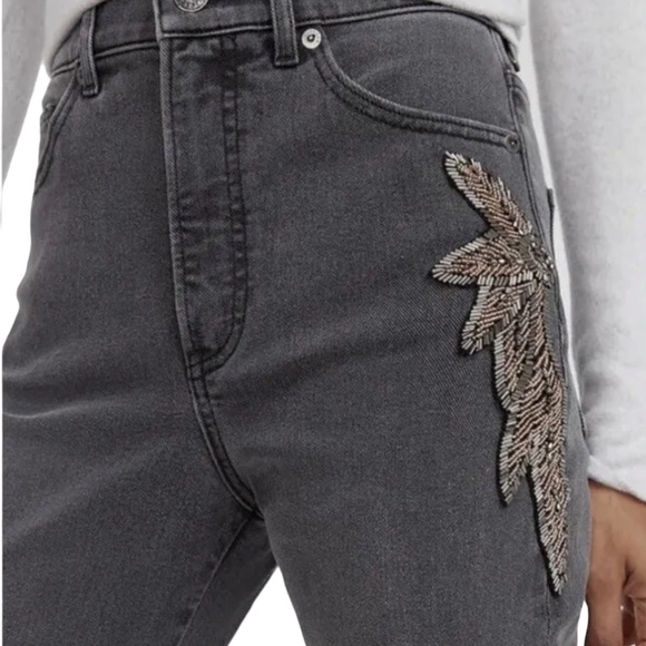 EXPRESS SLIM SUPER HIGH RISE STRETCH JEANS SIZE 14 - Picture 4 of 11